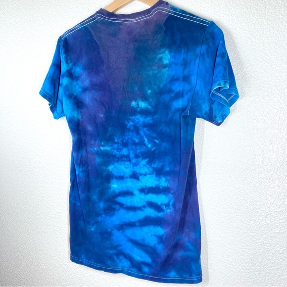 Pink Floyd Tie Dye Graphic Band Tee Small Unisex Rock Roll Blue Cotton - Picture 9 of 11